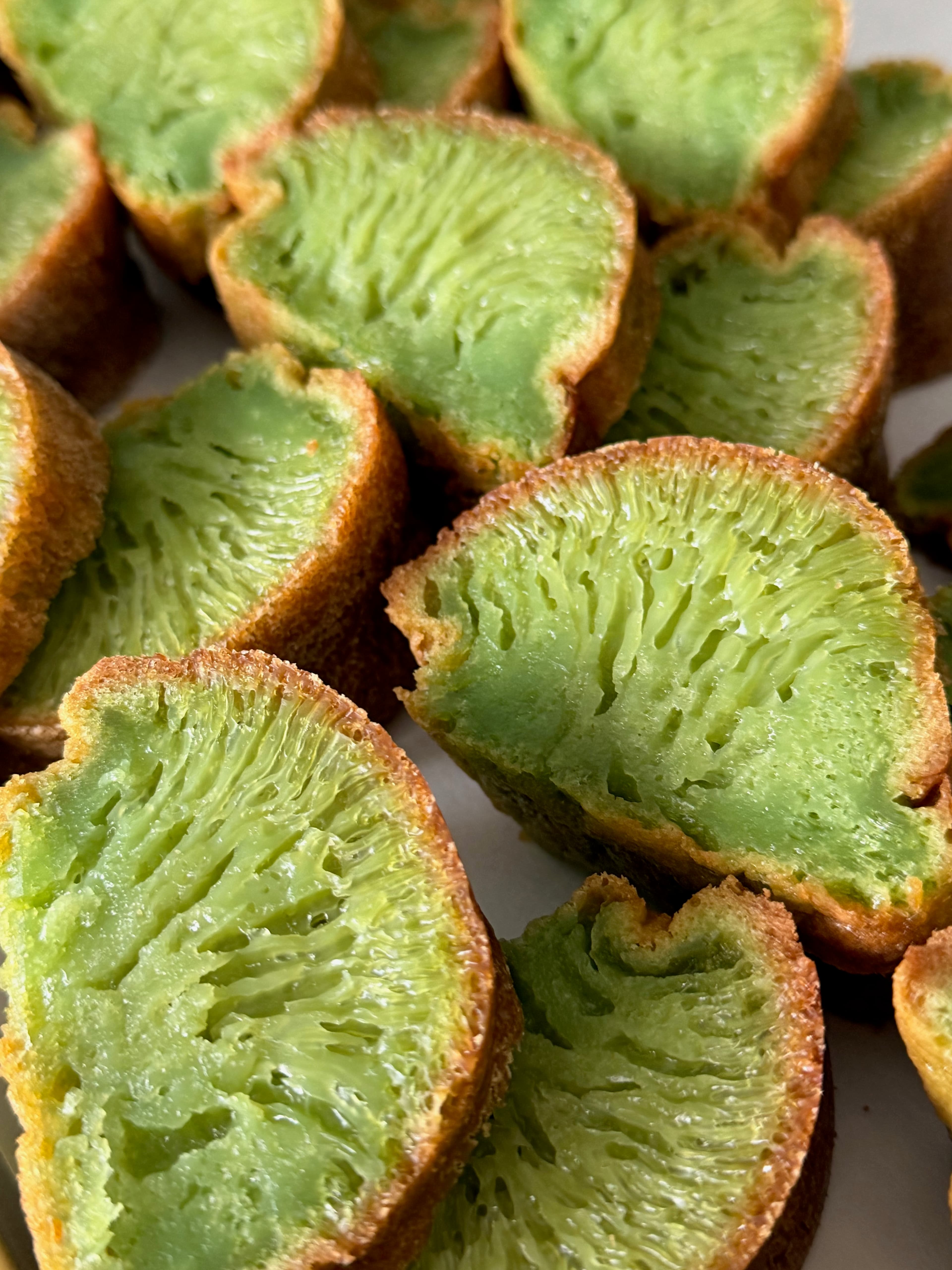 Pandan Honeycomb Cake